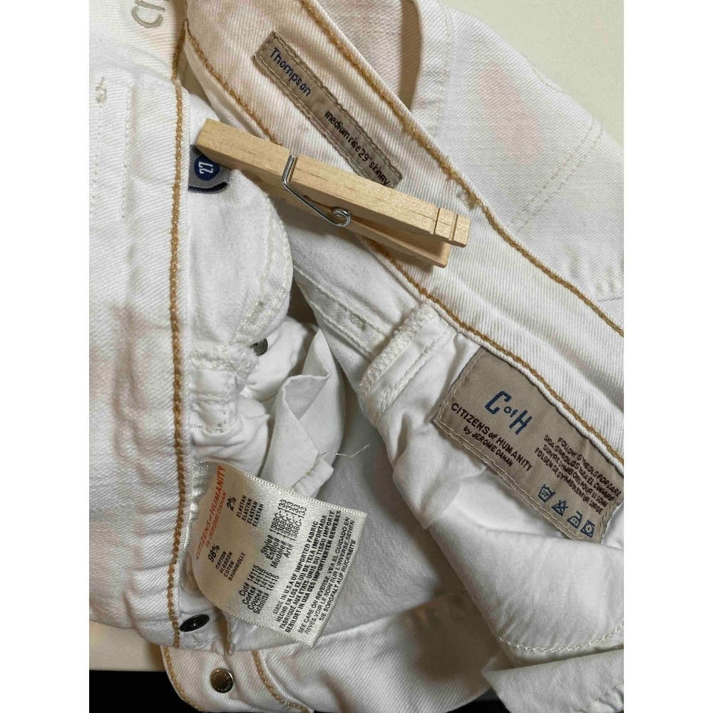 Citizens of Humanity Thompson White Skinny Jeans Womens 27 Mid Rise Stretch - Picture 8 of 10